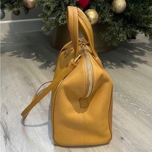 Authentic Fendi Mustard/Brown Leather Chameleon Satchel Handbag